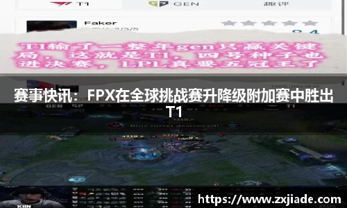 赛事快讯：FPX在全球挑战赛升降级附加赛中胜出T1